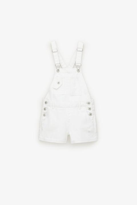 Garment-dyed Short Dungarees