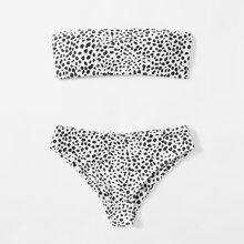 Bañador Bikini Bandeau De Lunares