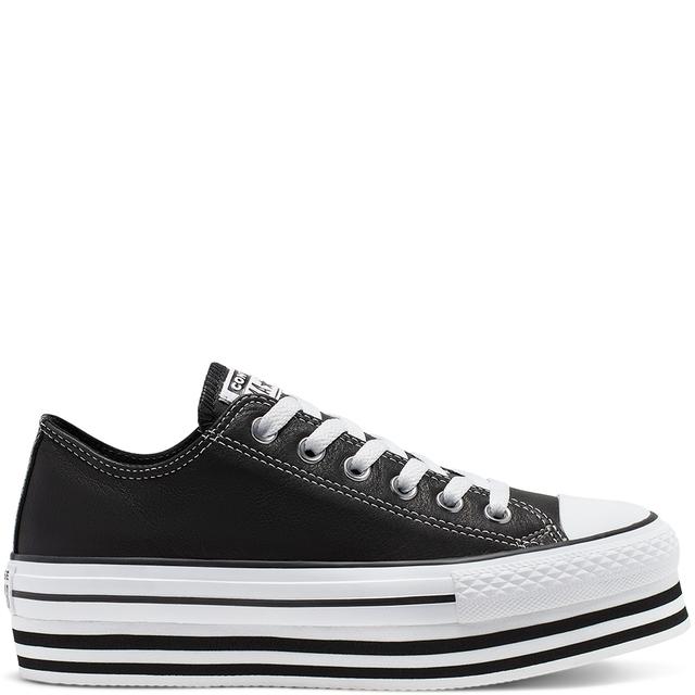converse platform low top black