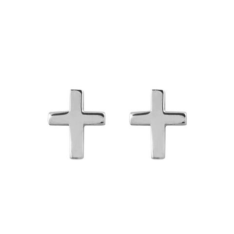 Silver Cross Earrings