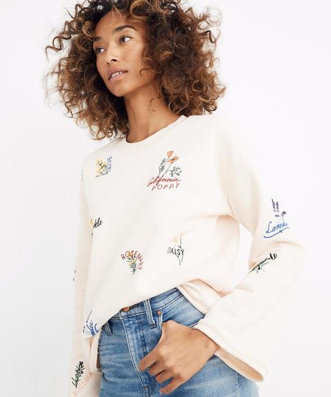 bell sleeve sweatshirt