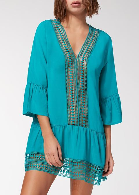Vestido Corto Bordado