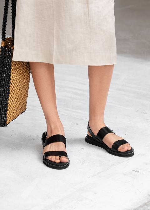 leather slingback sandals