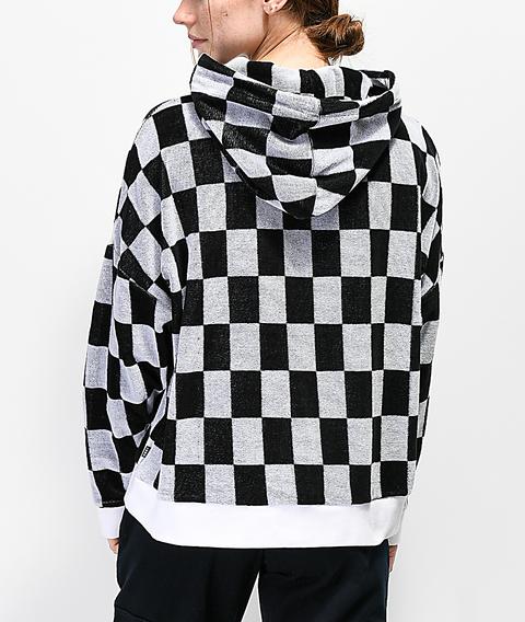 obey checkered hoodie