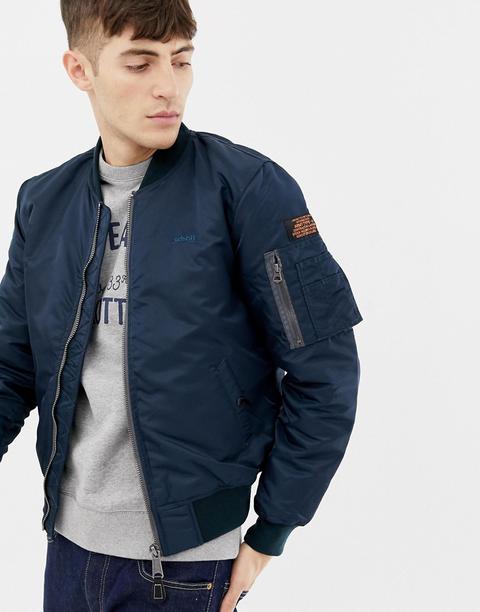 Schott Ma1 Bomber Jacket-navy