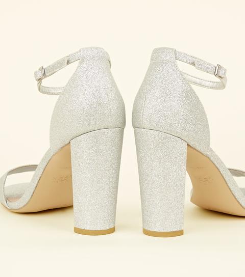 wide fit glitter block heels