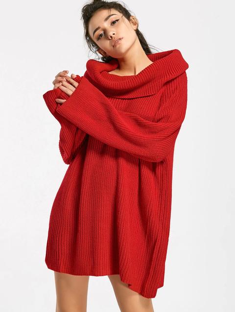 Maglione Sciolto Plus Size Red