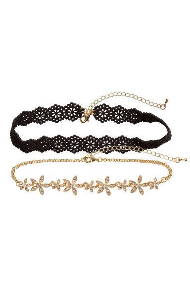 H & M - Choker, 2 Pz - Bianco