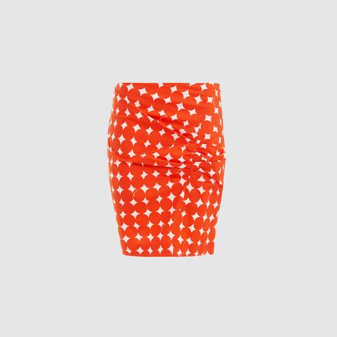 Falda Frunce Dots Roja