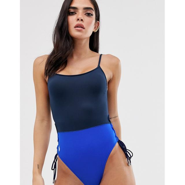 ralph lauren blue swimsuit