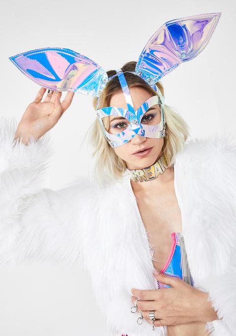 Rave Bunny Holographic Mask