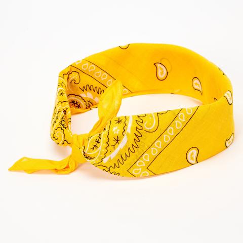 Claire's Paisley Bandana Headwrap - Mustard Bracelet