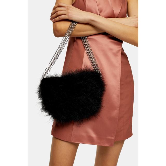 topshop marabou bag