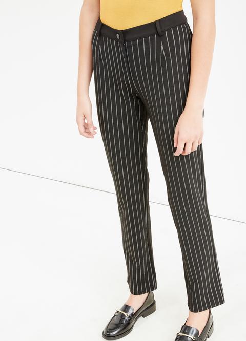 Pantaloni Eleganti Viscosa A Righe
