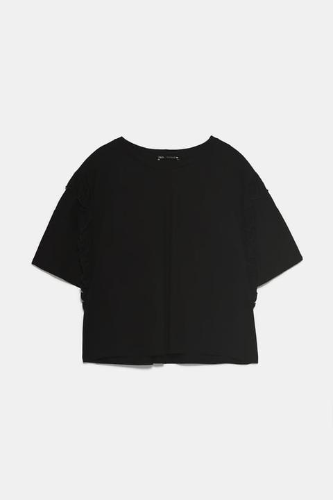 T-shirt With Side Frills