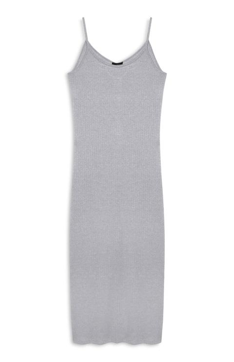 Ribbed Strappy Maxi Dress