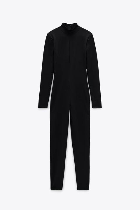 Ribbed sales jumpsuit zara