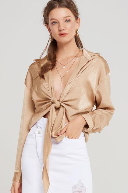 Peony Tie Up Blouse