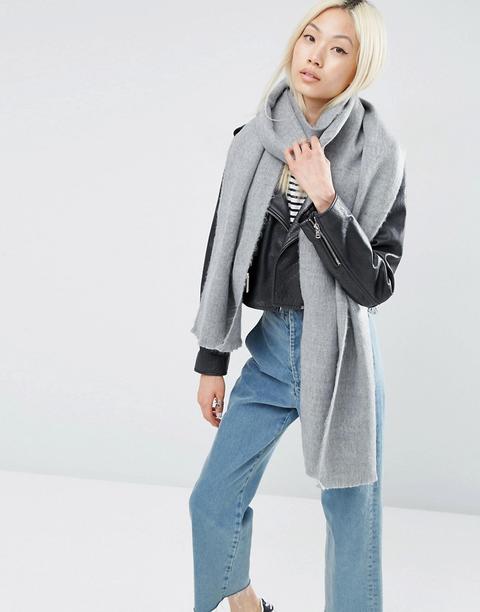 Bufanda Larga Tejida Supersuave De Asos