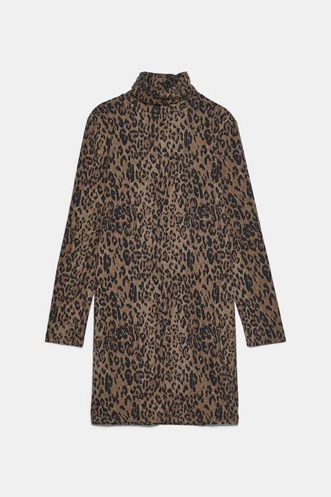 Vestido Tacto Suave Estampado Animal
