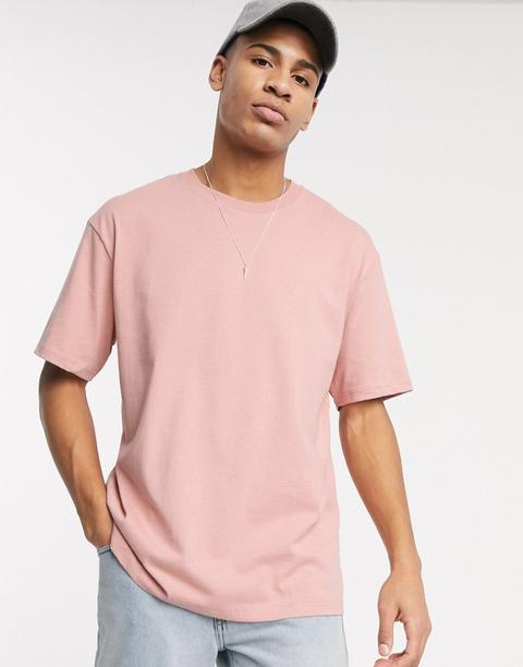 Camiseta Extragrande En Rosa De Topman