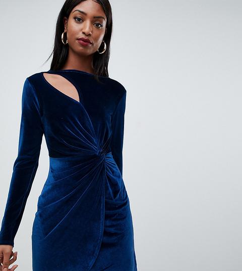 Vestido Ajustado De Terciopelo Con Abertura De Fashion Union Tall