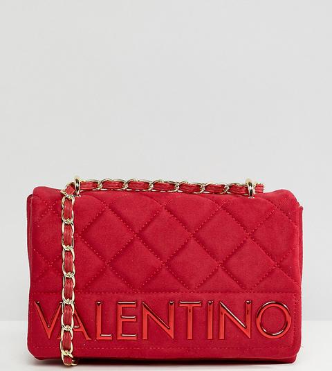 Bolso De Antelina Con Asa De Cadena De Valentino By Mario Valentino