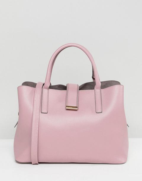 Asos Design - Maxi Borsa Morbida Con Chiusura A Pressione - Rosa