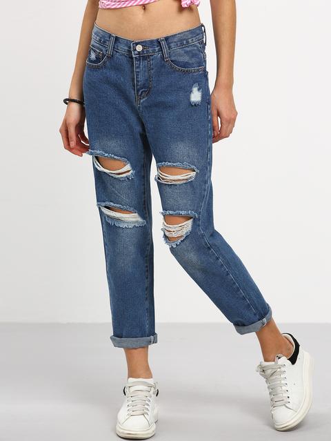 Jeans Roto De Stonewash