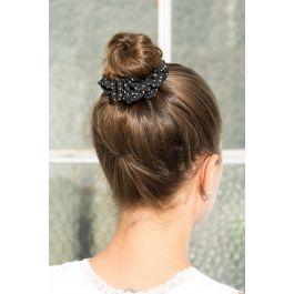 Black And White Polka Dot Scrunchie