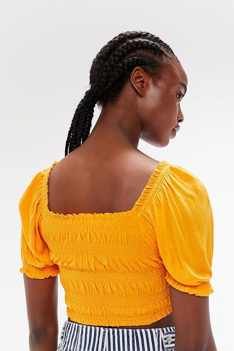urban outfitters yellow crop top