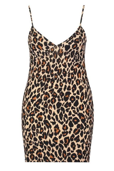 Leopard print hotsell strappy bodycon dress