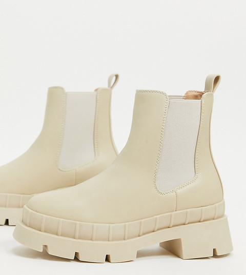 Raid Wide Fit Turner Chunky Chelsea Boot In Stone Drench-neutral