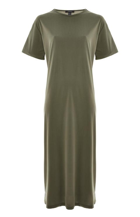 Green Jersey Midi T-shirt Dress