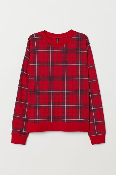 H & M - Felpa Con Stampa - Rosso