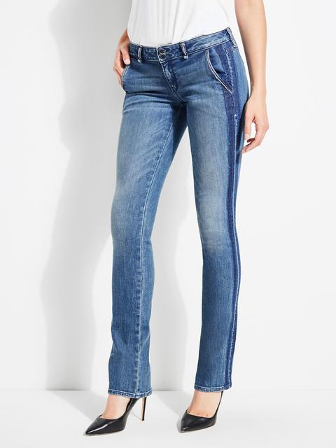 Jeans A Zampa Strass Laterali from Guess on 21 Buttons