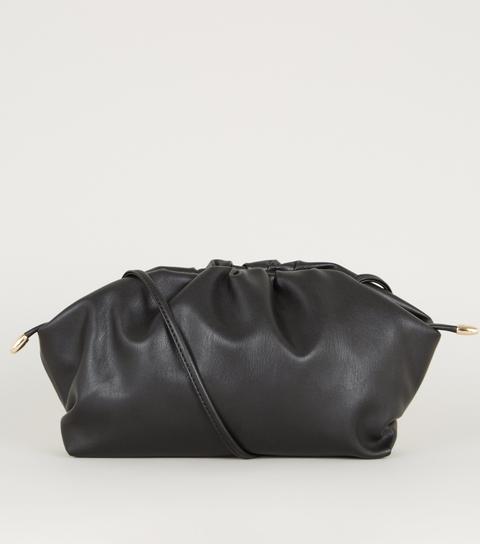 Black Leather-look Pouch Bag New Look Vegan