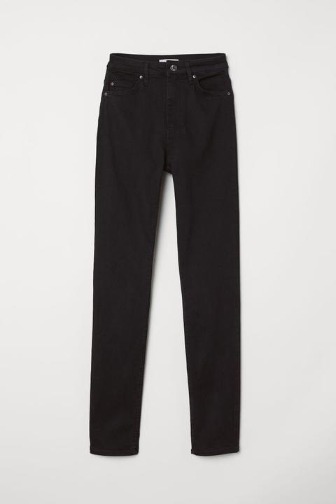 Skinny High Jeans - Negro