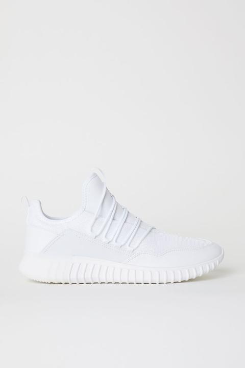 H & M - Sneakers In Mesh - Bianco