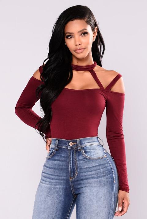High Hopes Bodysuit - Dark Wine