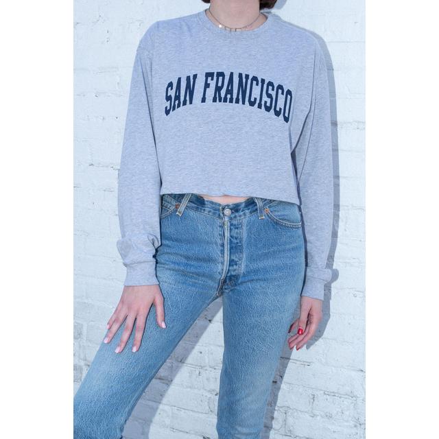 Brandy Melville, Sweaters, Brandy Melville White San Francisco Hoodie