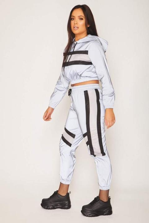 grey reflective tracksuit