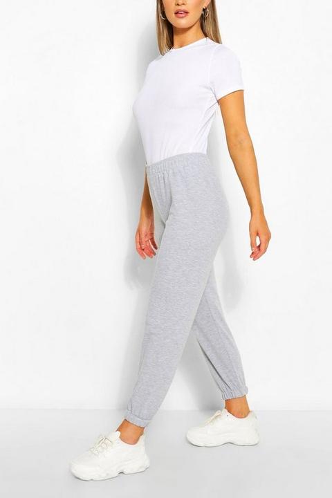 Womens Basic Regular Fit Joggers - Grey - 8, Grey