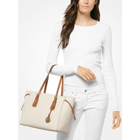 michael kors voyager medium logo tote bag