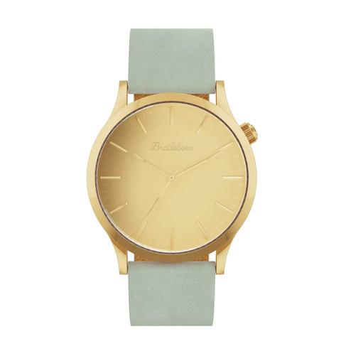 Reloj Mujer Bratleboro Gold Mirrored Con Esfera Y Caja Dorada Y Correa De Cuero Marrón