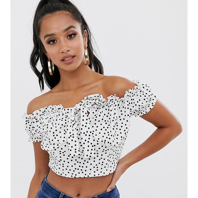 polka dot milkmaid top