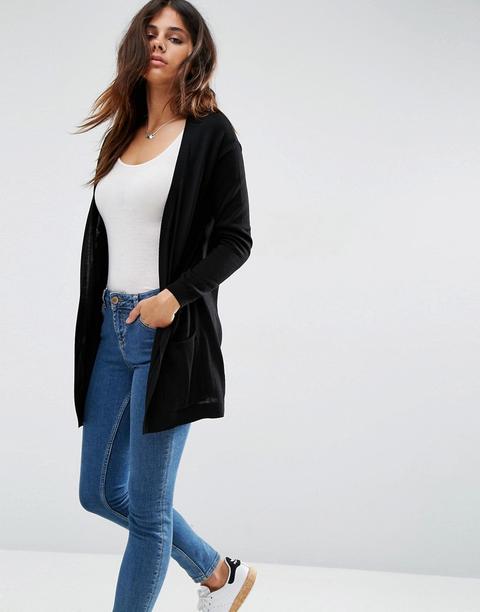 Asos - Cardigan In Morbida Maglina - Nero