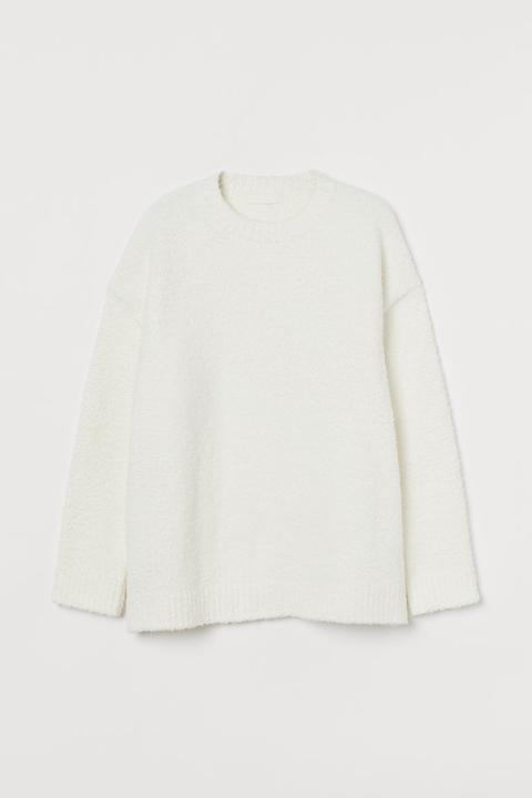 Fluffy Jumper - White