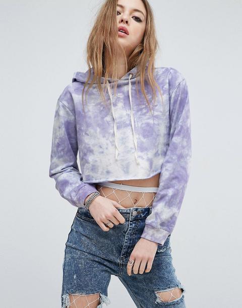 Sudadera Con Capucha Corta Y Diseño De Teñido Anudado De Asos