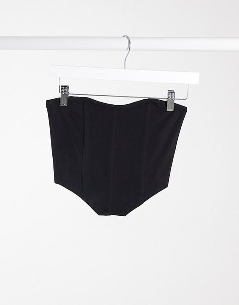Asos Design Hourglass Bandeau Corset In Black